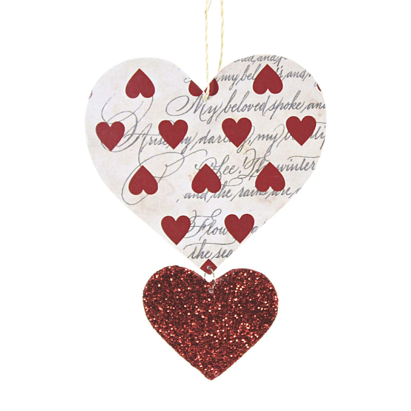 Valentine's Day Love Letter Heart Ornaments Paper Glitter Set Three Tl0215s (55263)