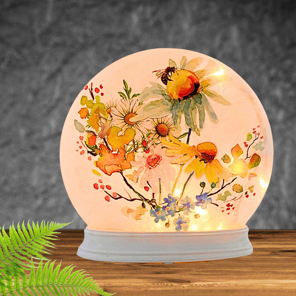Stony Creek Daisy Bee Lit Round Orb - - SBKGifts.com
