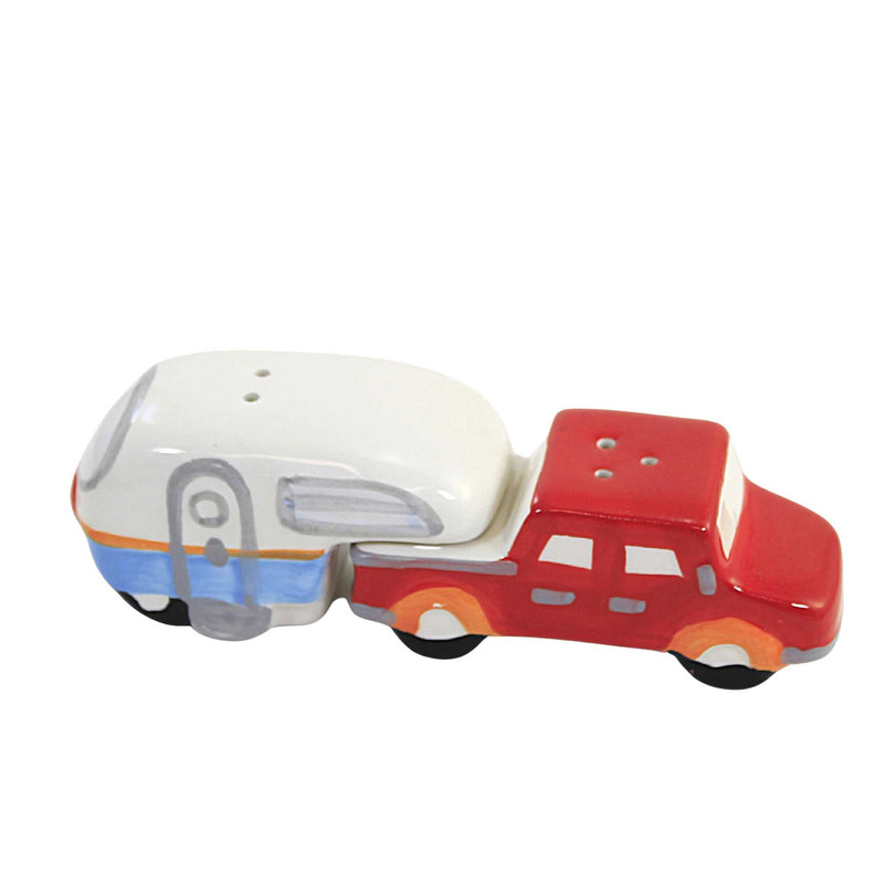 Tabletop Truck With Camper S & P Set Ceramic Summer Travel Vacation 03177 (55346)