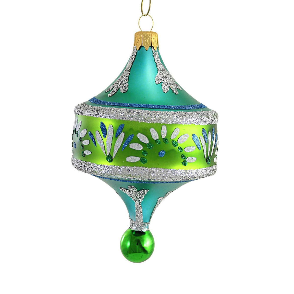 (55355) Chartreuse Blue Pendant Drop