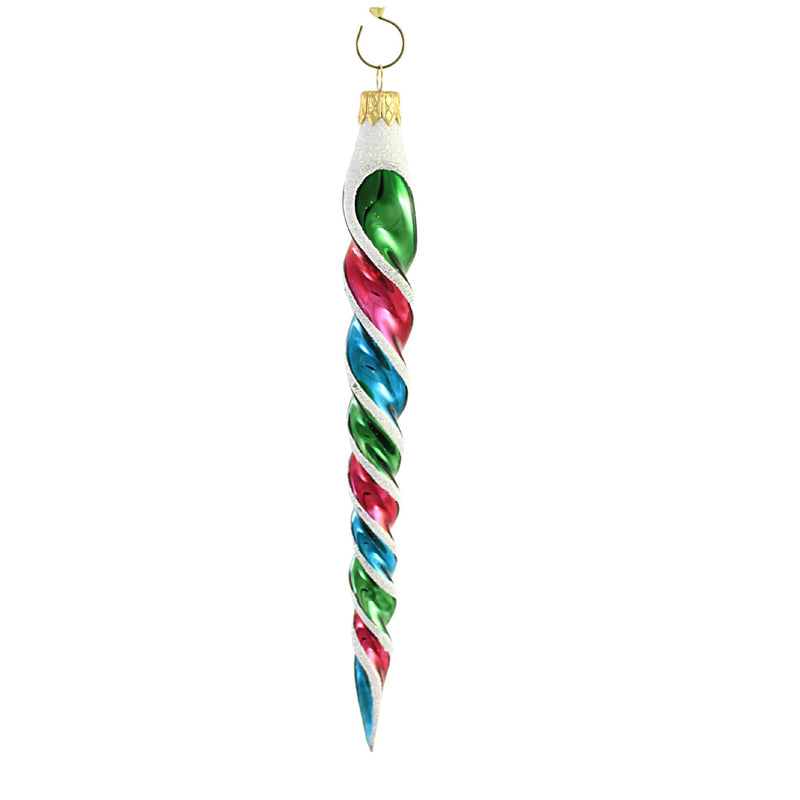Sbk Gifts Holiday Vintage Brite Twisted Icicle Ornament Teal Green Fuchsia Sbk221019 (55369)