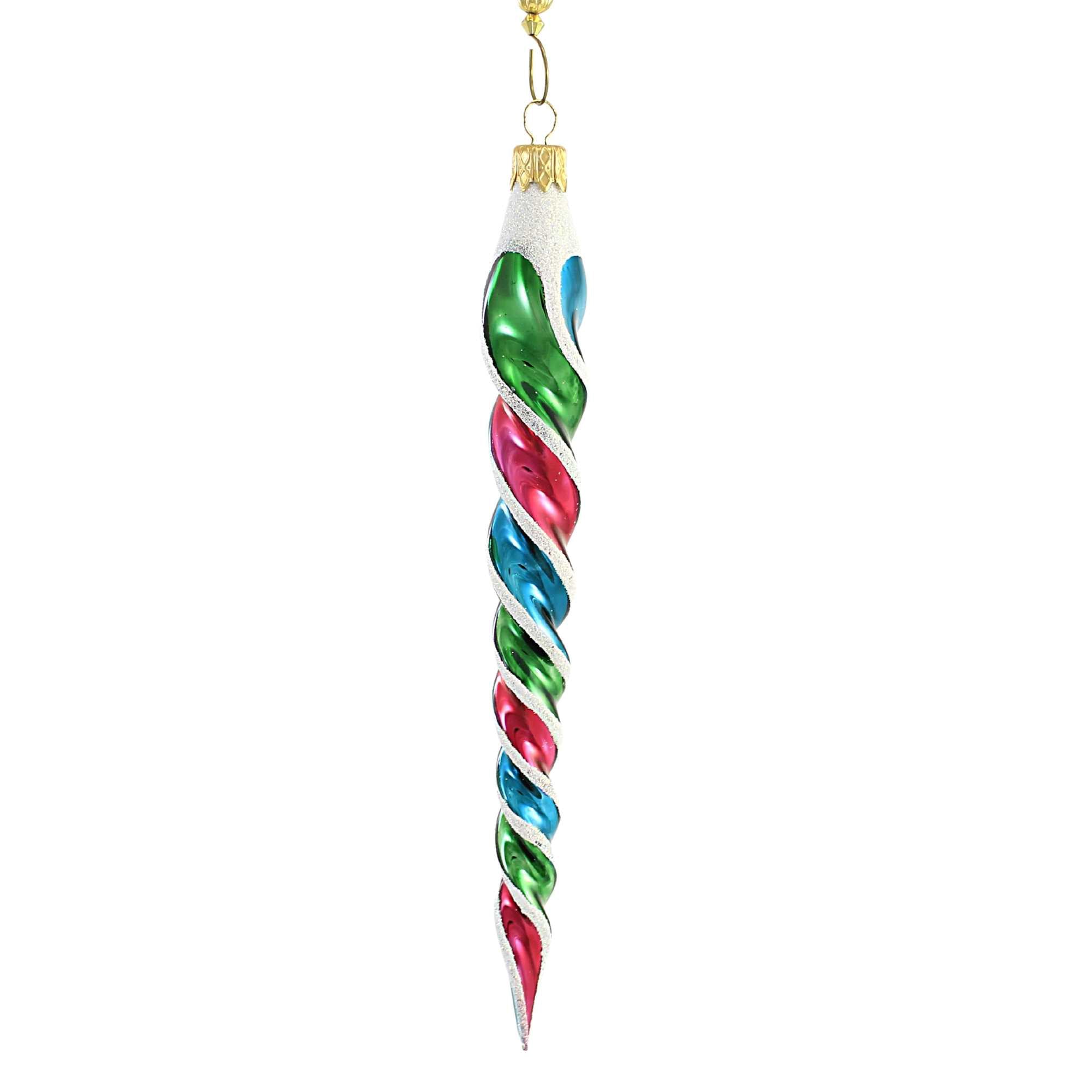 Sbk Gifts Holiday Vintage Brite Twisted Icicle Ornament Teal Green