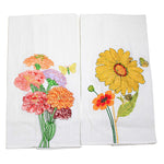 Decorative Towel Floral W/Butterfly Towel Cotton Flower Kitchen A6821 (55385)