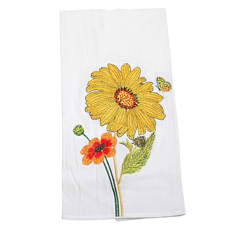 Decorative Towel Floral W/Butterfly Towel - - SBKGifts.com
