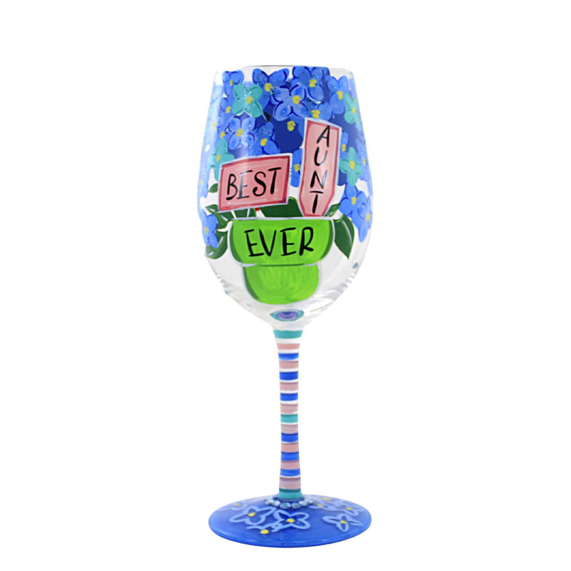 Best Aunt Ever - One Wine Glass 9 Inch, Glass - Lolita Wine Glass 6010655 (55450)