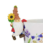 Home & Garden Gnome Pot Sitters Polyresin Planter Decoration Mg182591 (55509)