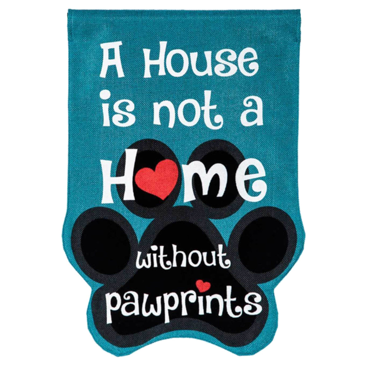 (55554) Paw Prints Garden Burlap Flag