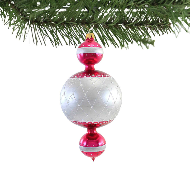 Sbk Gifts Holiday Fuchsia & Silver 3 Ball Pendent - - SBKGifts.com