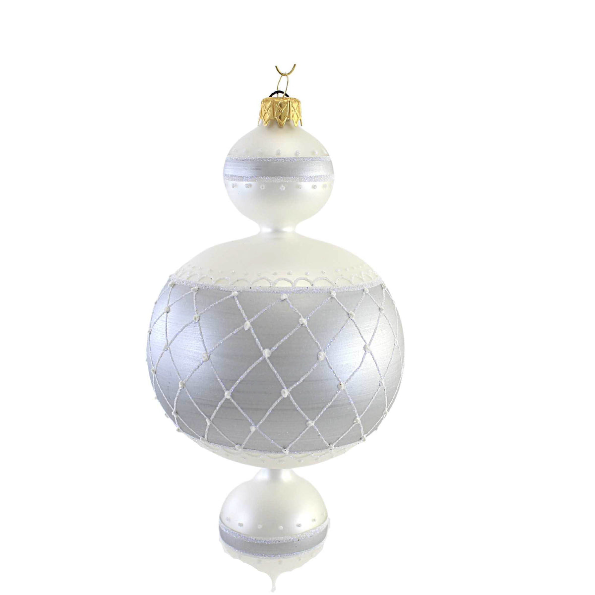 (55613) White & Silver 3 Ball Pendent