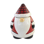 Tabletop Gnome Cookie Jar Ceramic Christmas Plaid Xcnt76488 (55625)