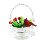 Crystal Expressions Cardinal Basket Plastic Christmas Red Bird Holly Acryx208 (55668)