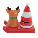 Tabletop Santa And Reindeer S & P Shaker - - SBKGifts.com
