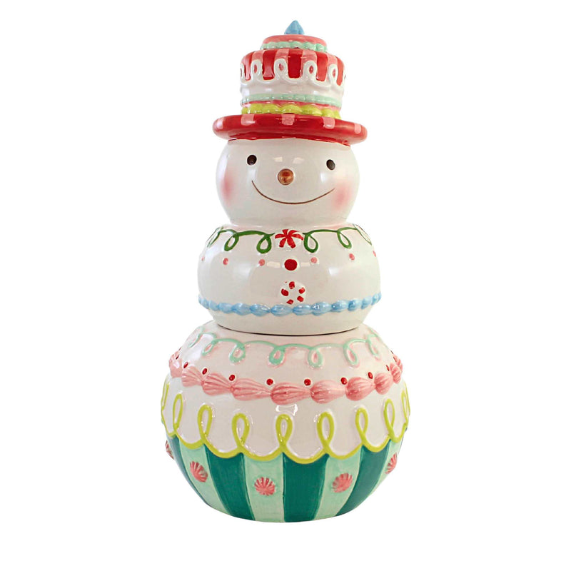 Tabletop Sweet Treats Snowman Cookie Jar Biscuit Candy Peppermint 2929383 (55680)