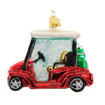 Old World Christmas Golf Cart Glass Sports Transportation Ornament 46108 (55738)