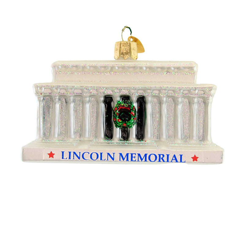 Lincoln Memorial - One Ornament 2.5 Inch, Glass - Ornament Honest Abe 20129 (55744)