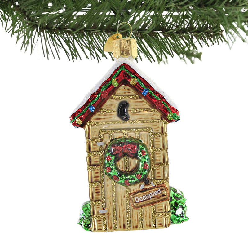 Old World Christmas Holiday Outhouse - - SBKGifts.com