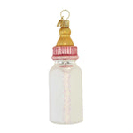 Old World Christmas Girl Baby Bottle Glass Long Lasting Keepsake 32498 (55774)