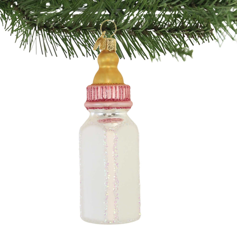 Old World Christmas Girl Baby Bottle - - SBKGifts.com