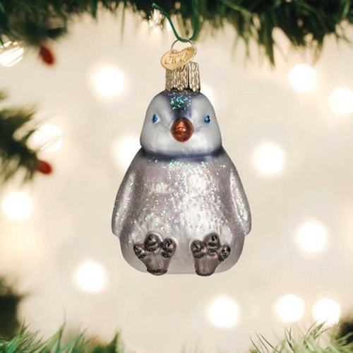 Old World Christmas Sitting Penguin Chick - - SBKGifts.com