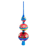 Sbk Gifts Holiday Retro 3 Ball Mod Floral Finial Tree Topper Funky Mod 60S 70S Sbk221039 (55797)