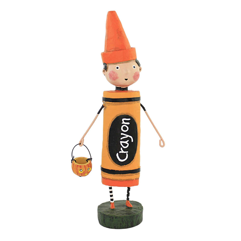 Lori Mitchell Orange Crayon Polyresin Figurine Halloween Coloring 12269. (55802)