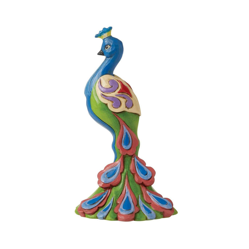 Jim Shore Peacock Figurine Polyresin Mini Bird Quilt Design 6010566 (55835)