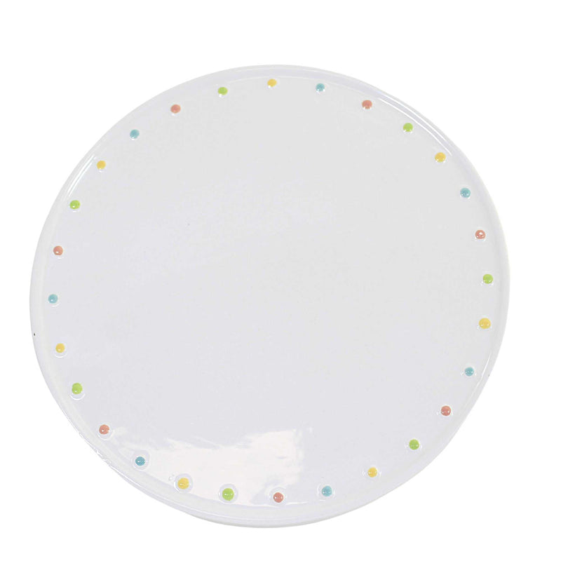 Tabletop Dottie Cake Stand Dolomite Easter Polka Dots A5081 (55838)