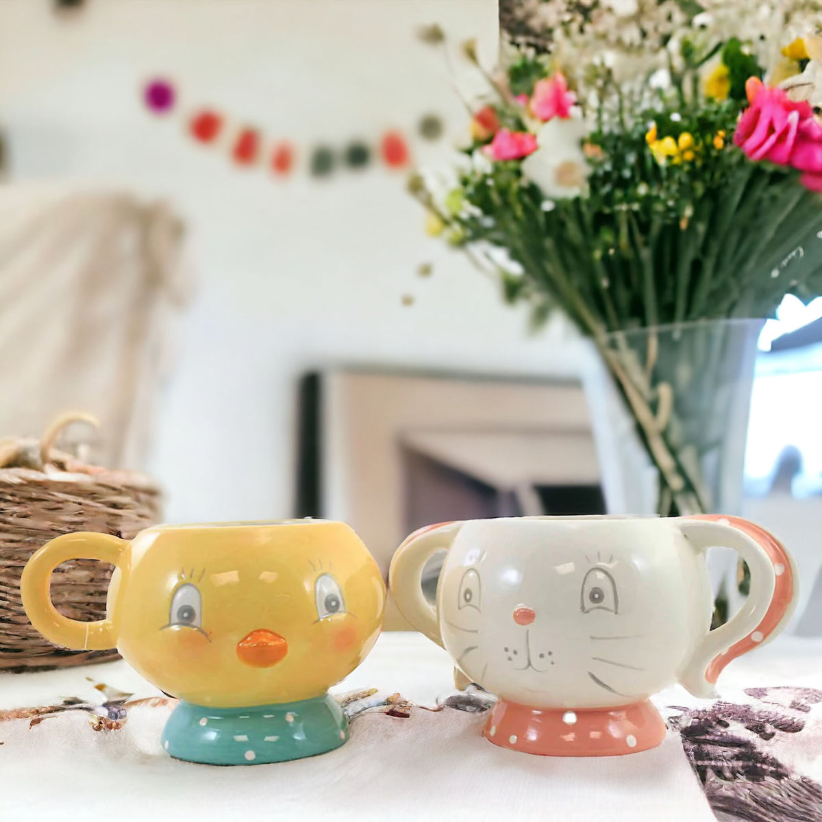 Johanna Parker Dottie Chick & Bunny Mug - - SBKGifts.com