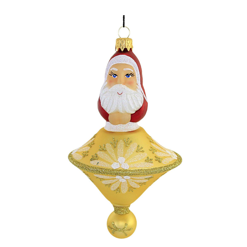 (55894) Gold Tone Spin Top St Nick