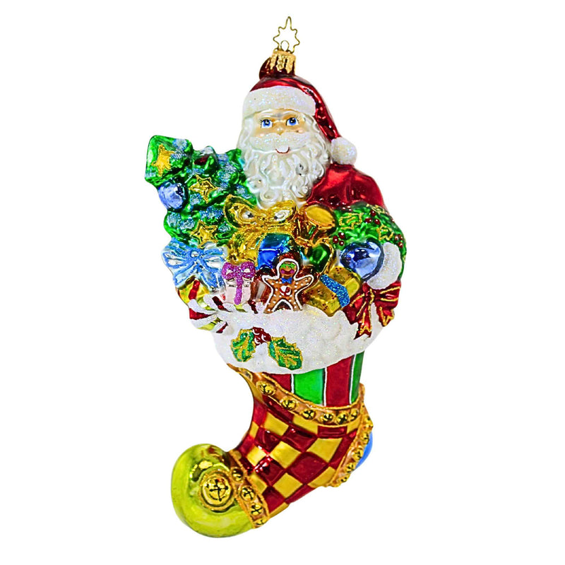 Christopher Radko Kringle Jingle Christmas Blown Glass Ornament Christmas Santa (558)