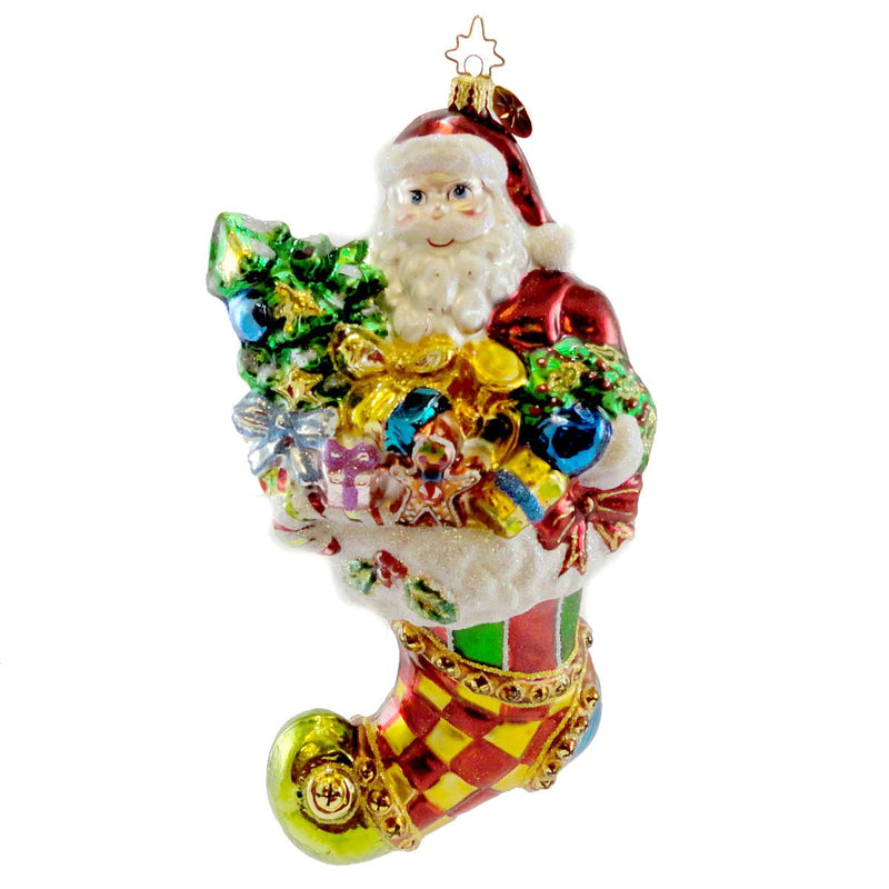 Christopher Radko Kringle Jingle Christmas Blown Glass Ornament Christmas Santa (558)
