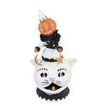 Dee Foust-Harvey Kiki's Kitty Luminary Polyresin Halloween Cat Pumpkin 81070 (55941)