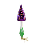 Blu Bom Purple Morel Mushroom Glass Ornament Toadstool Fungus Spore 2022-212 (55943)