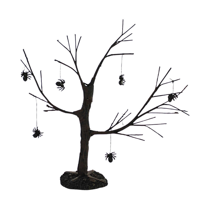 Department 56 Villages Spider Tree - One Halloween Tree 9.5 Inch, Resin - Halloween Snow Village 6010462 (55980)