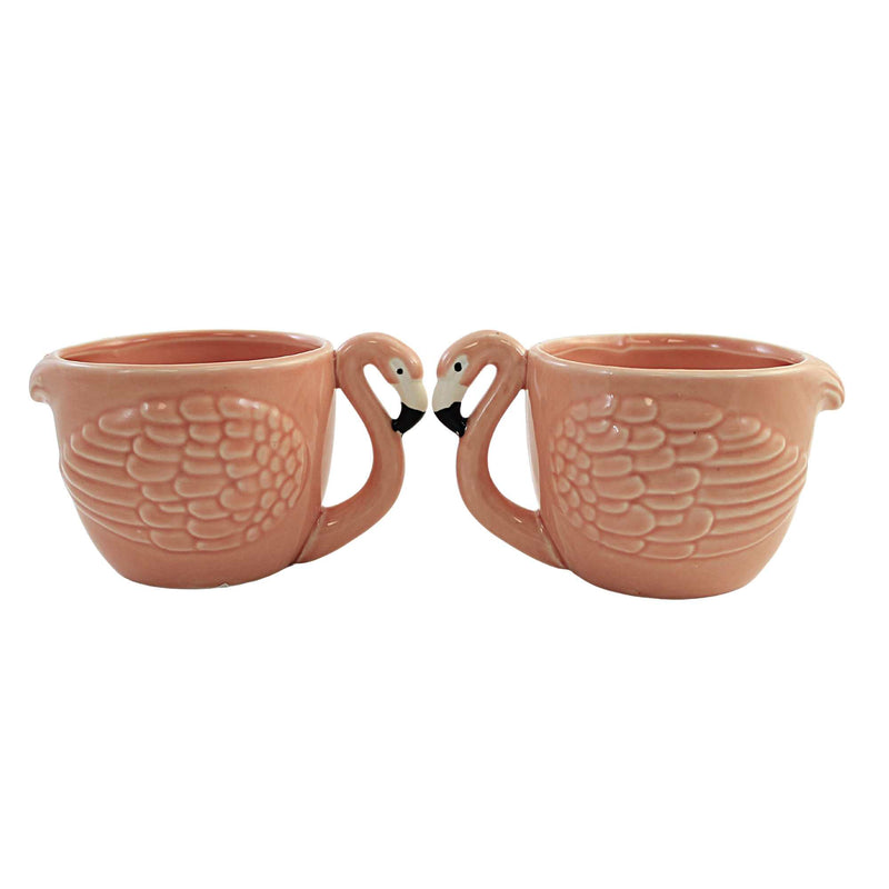 Tabletop Flamingo Cup Ceramic Wading Bird Beach Sand 103804 (56062)