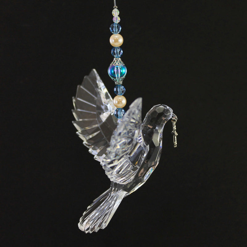 Crystal Expressions Dove With Cross Ornament - - SBKGifts.com