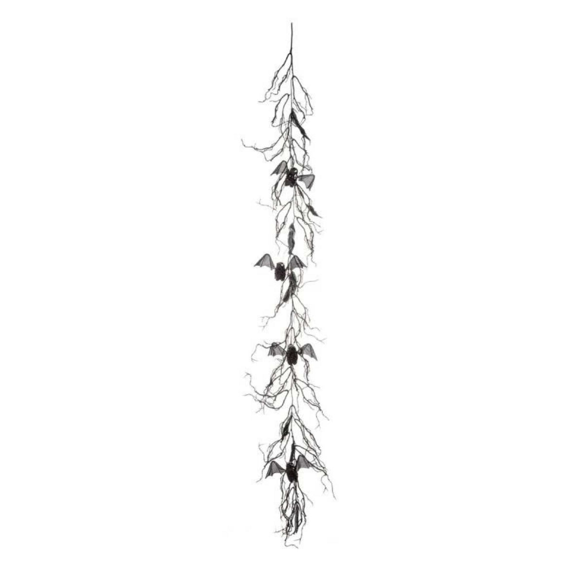 (56074) Batty Black Vine Garland