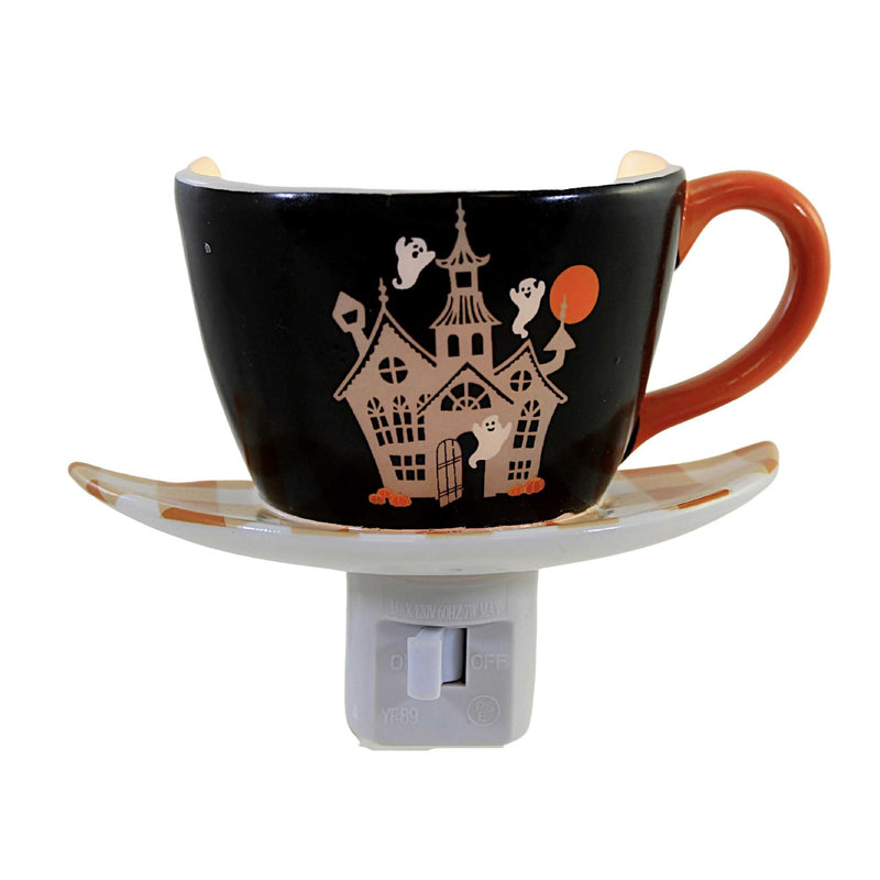 Halloween Haunted House Teacup Nightlight - - SBKGifts.com