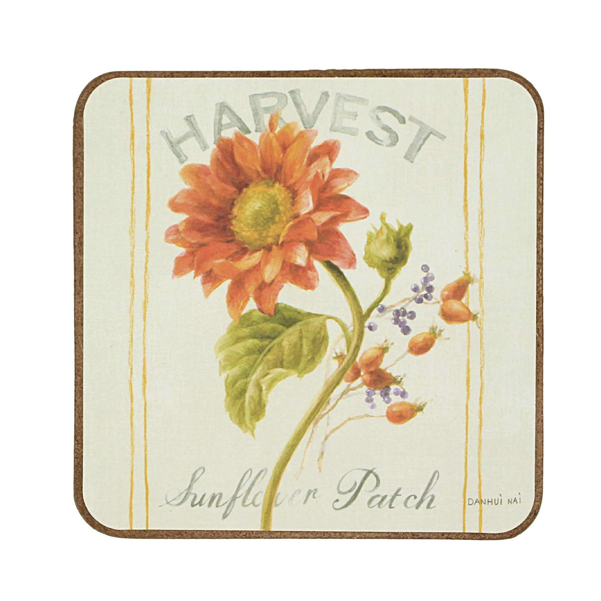 Tabletop Sunflower  Patch Coaster Set/4 - - SBKGifts.com