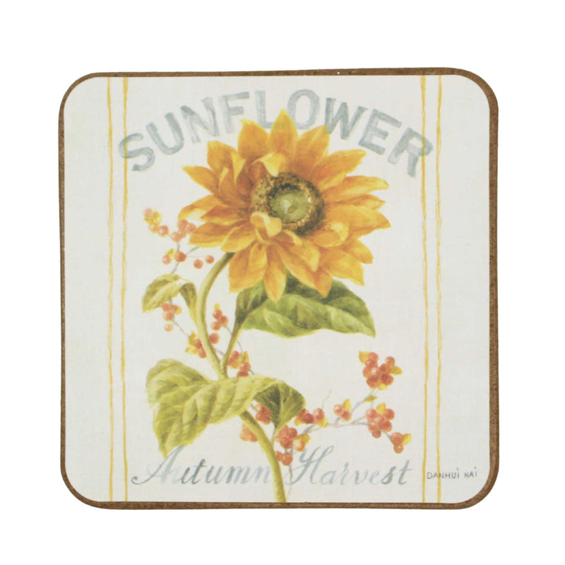 Tabletop Sunflower  Patch Coaster Set/4 - - SBKGifts.com
