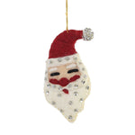 Christmas Icon Set/6 - Six Ornaments 5 Inch, Wool - Vintage Santa Snowman Mx179957 (56110)