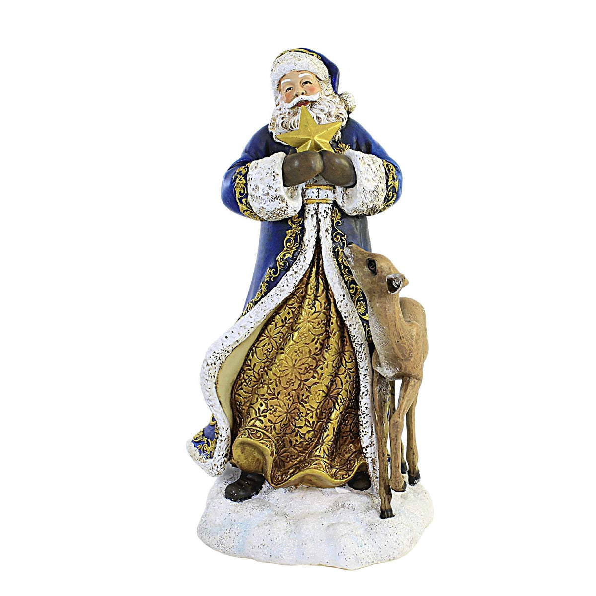 56121 Blue Santa With Deer 633342
