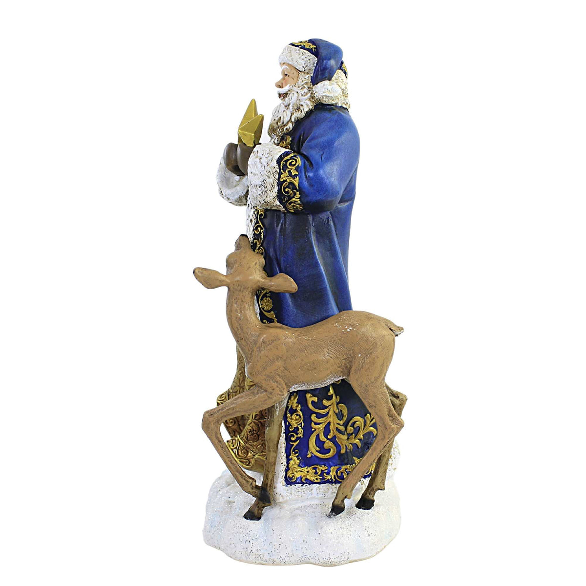 Christmas Blue Santa With Deer - - SBKGifts.com