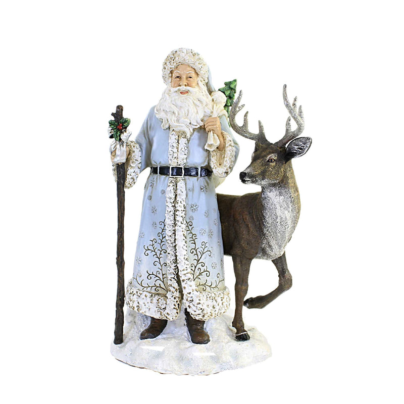 (56124) Pale Blue Santa With Deer