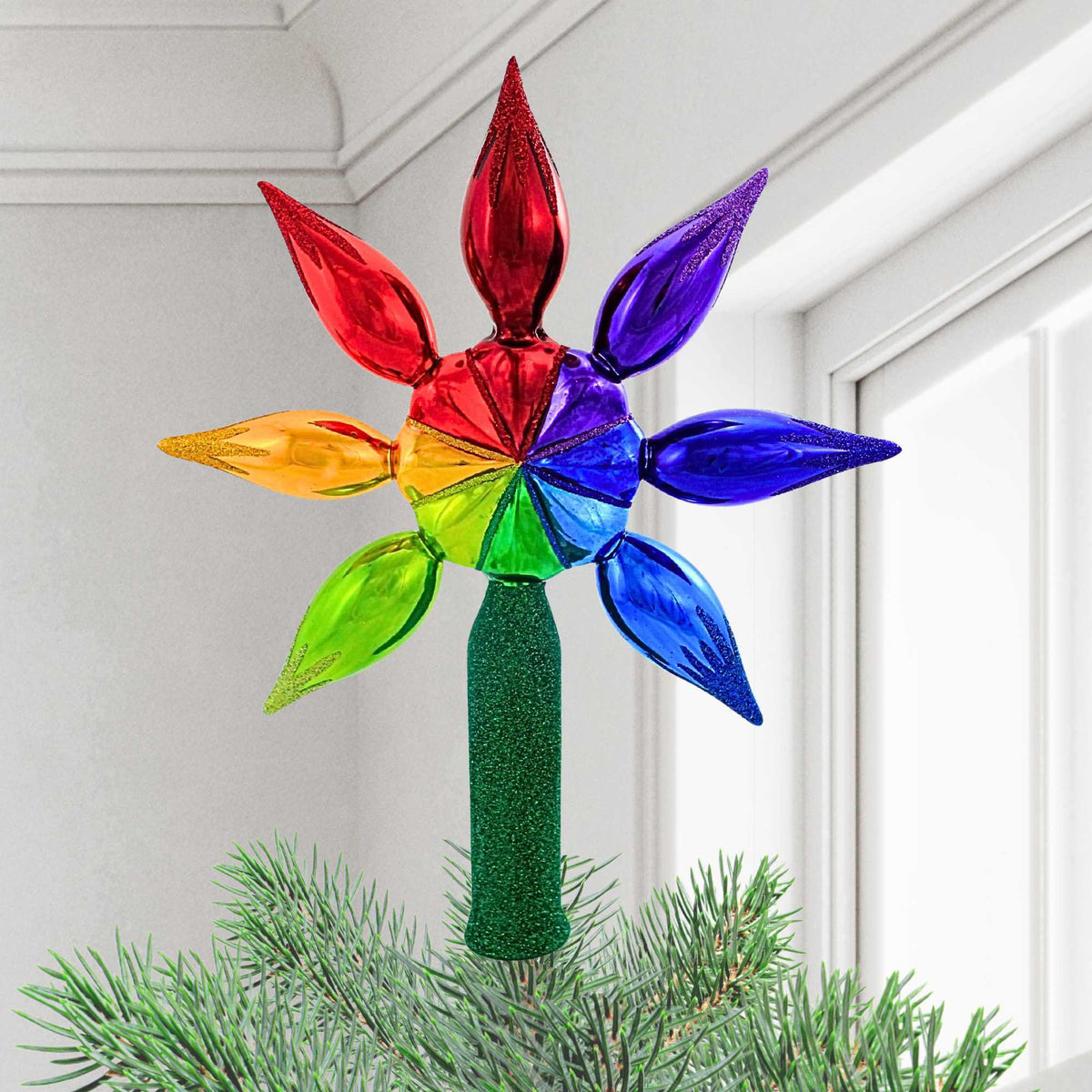 Blubom Colored Star Tree Topper - - SBKGifts.com