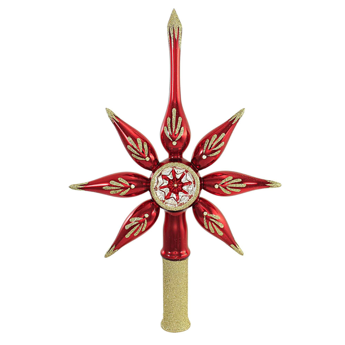 (56131) Pre-Order Red Reflector Star Tree Topper