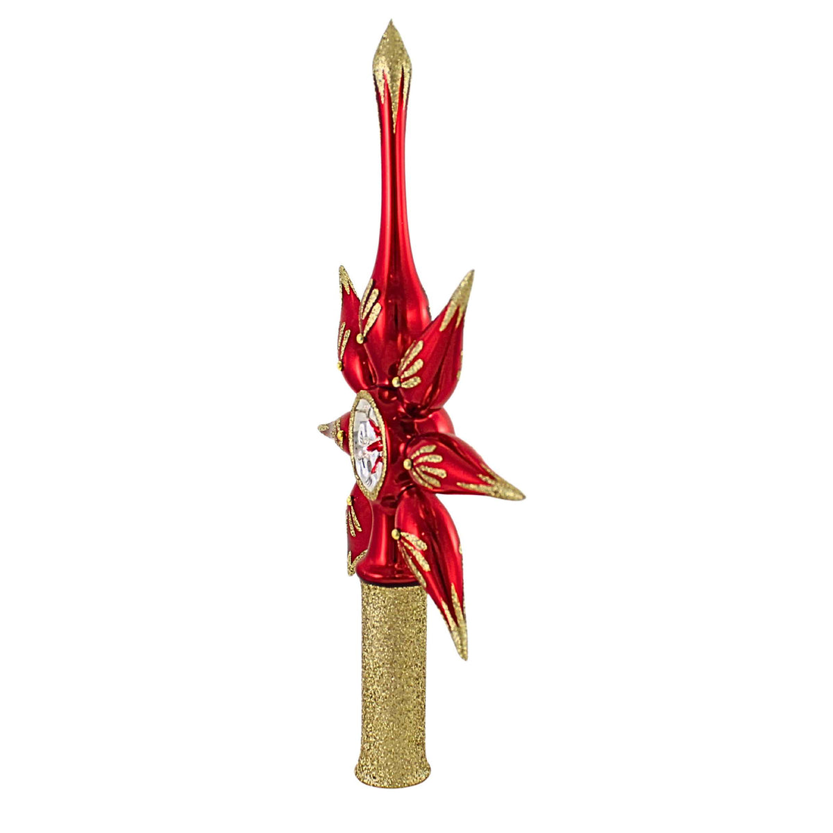 Blubom Red Reflector Star Tree Topper - - SBKGifts.com