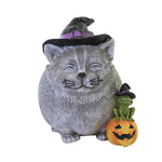 Home & Garden Witch Cat Pudgy Pal Polyresin Halloween Pumpkin Frog 135018 (56144)