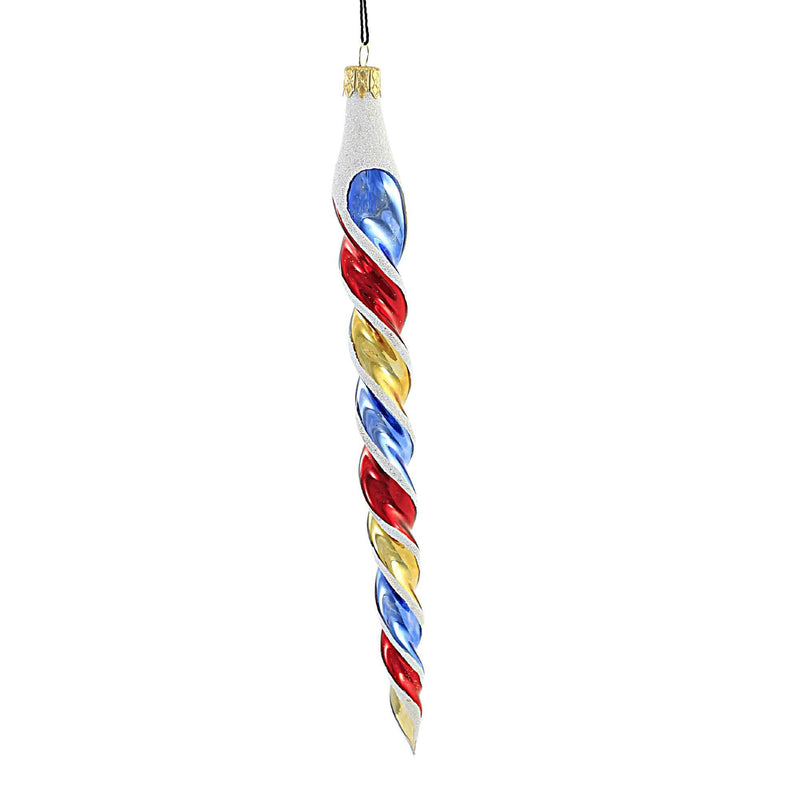 Sbk Gifts Holiday 3 Red, Blue, Gold Twist Icicles - - SBKGifts.com