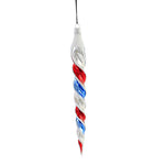 Sbk Gifts Holiday Red, Blue, Silver Twist Icicles Ornaments Patriotic 3 Pc Set Sbk221052 (56148)